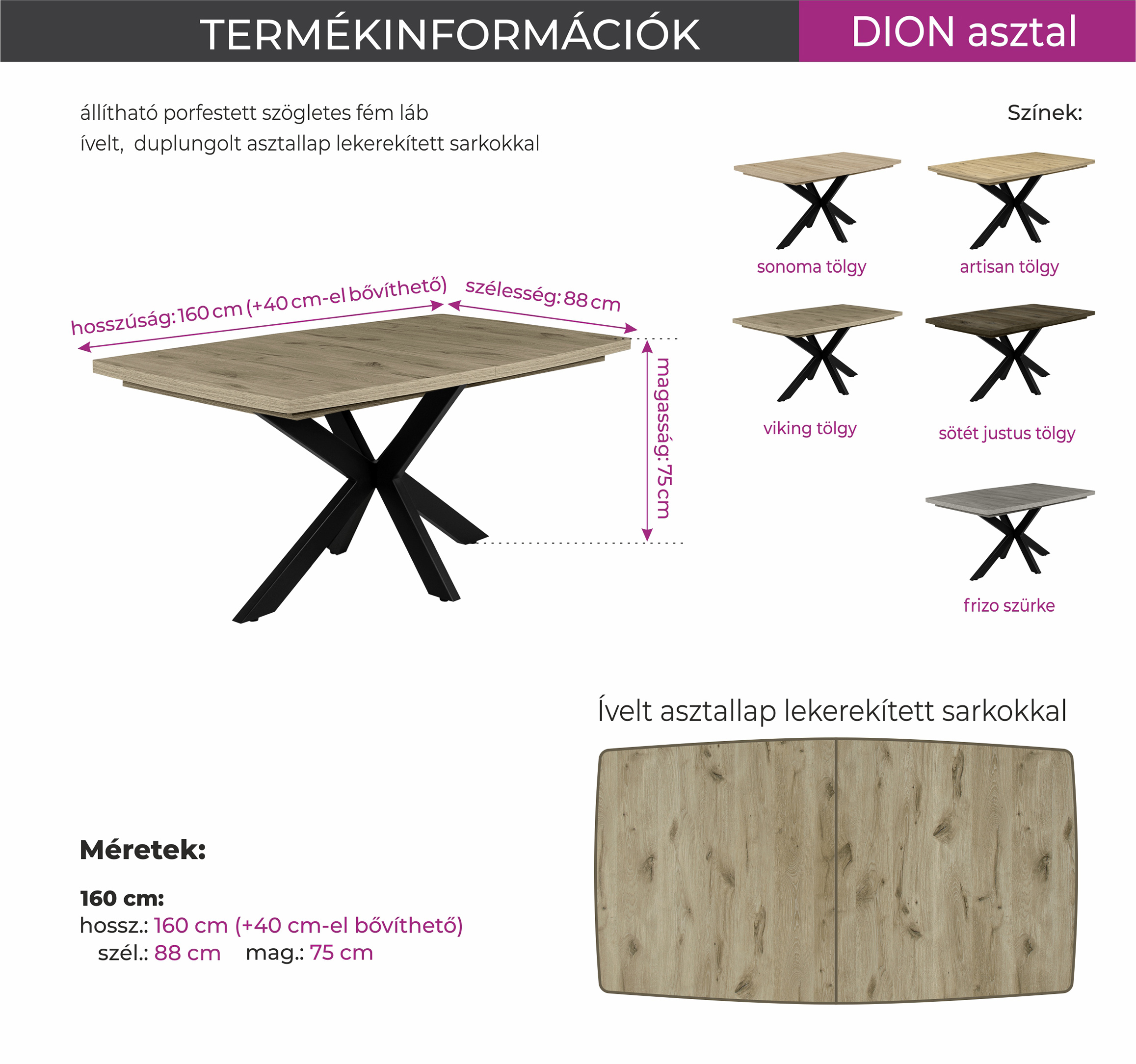 dion méretek